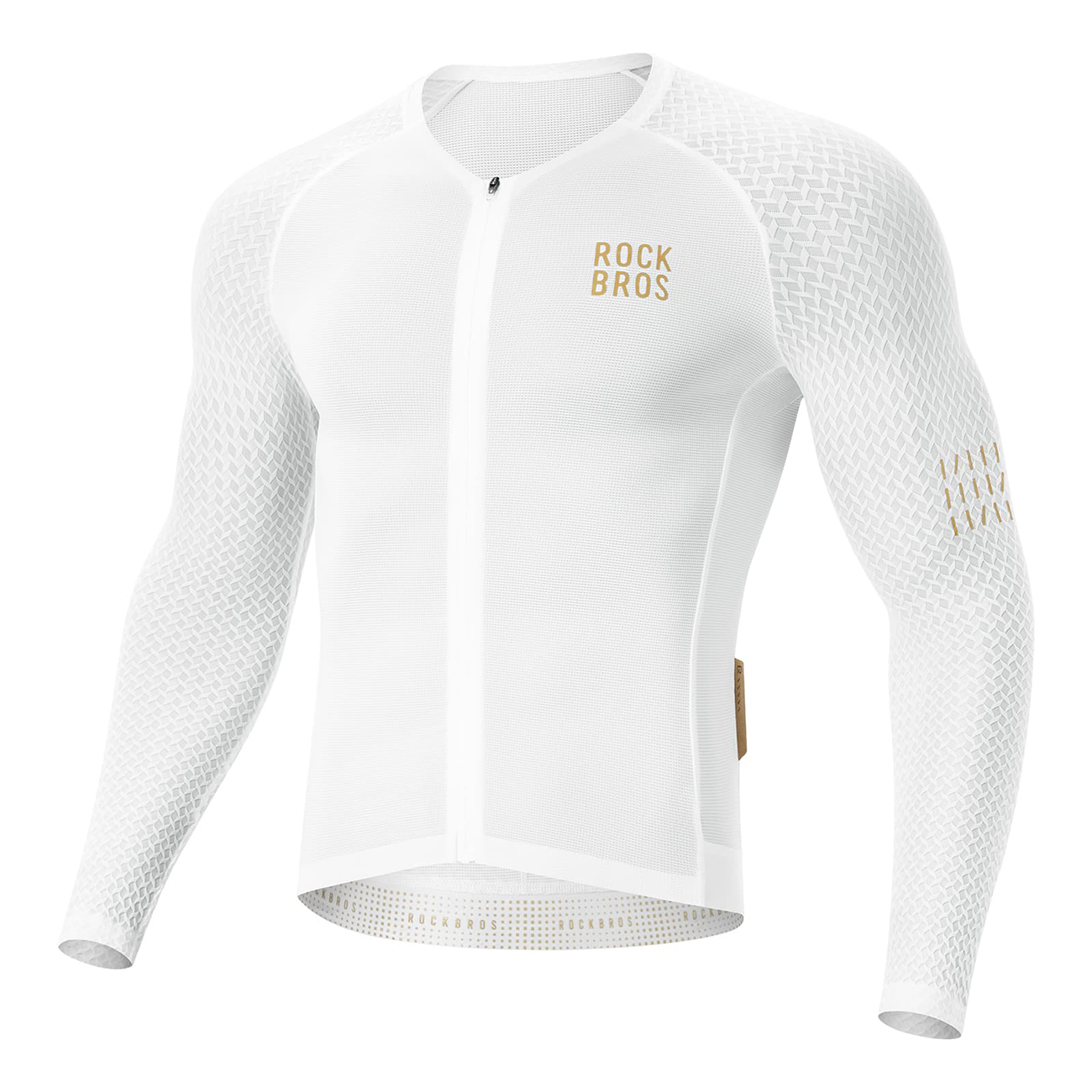 Rockbros YDCX008 Diamond Long Sleeve Cycling Jersey Size XXL - White
