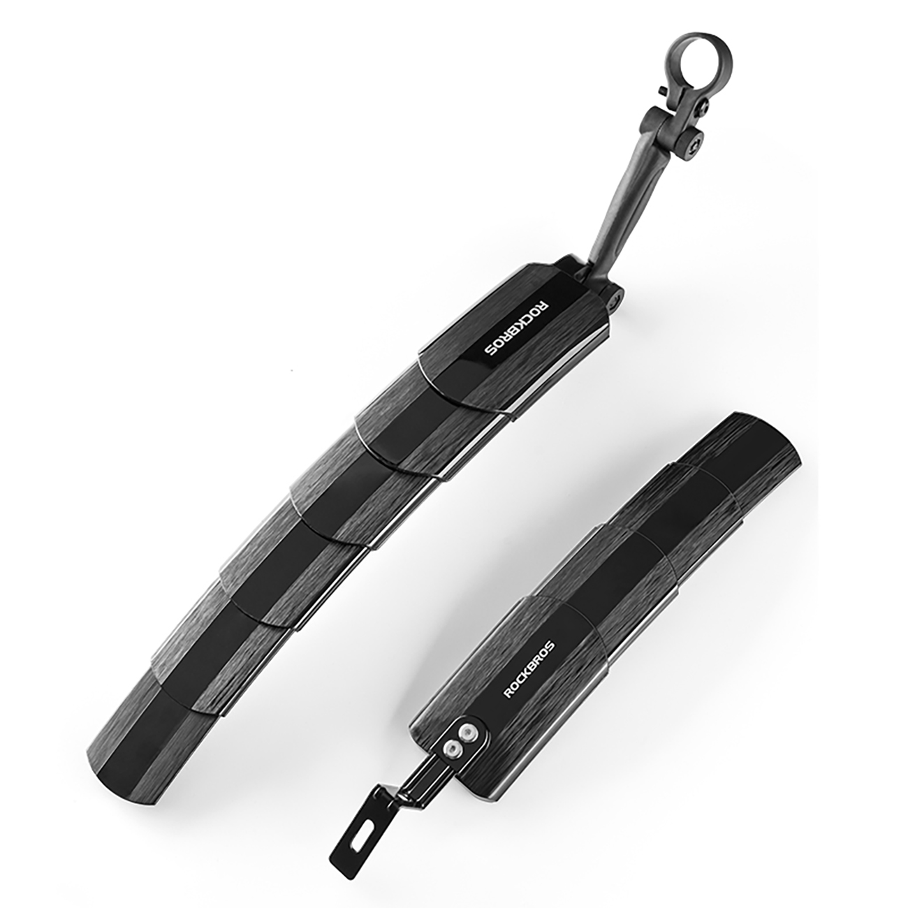Rockbros FK-810 sulankstomų teleskopinių dviračio purvasaugių rinkinys – juodas