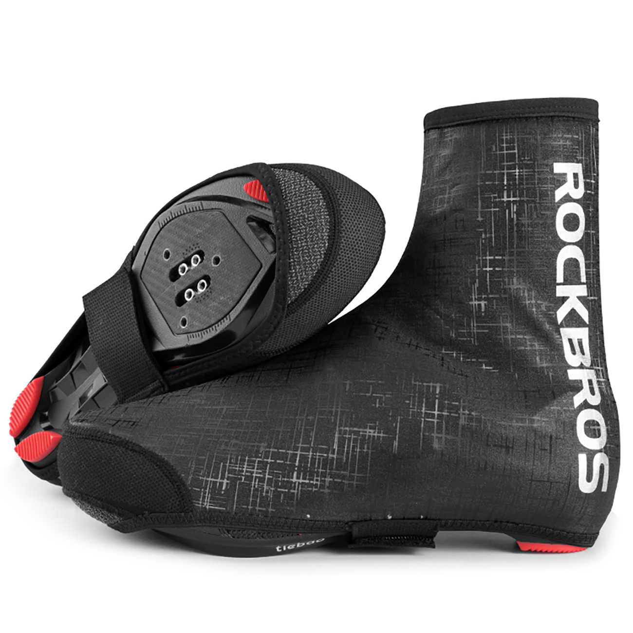 Rockbros LF1081 vėjui ir vandeniui atsparūs batų uždangalai 42-46 cm - juodi
