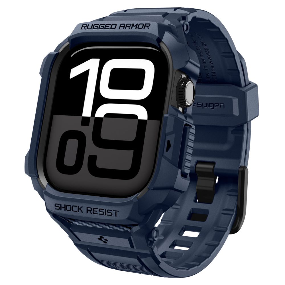 SPIGEN RUGGED ARMOR “PRO” V2 APPLE WATCH 10 / 11 (42 MM) tamsiai mėlynas