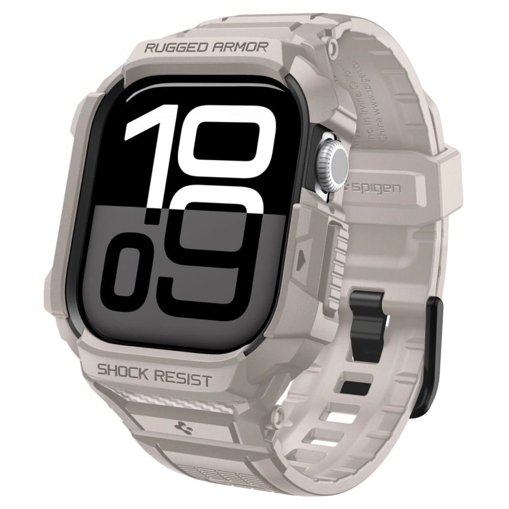 SPIGEN RUGGED ARMOR dėklas ”PRO” V2 APPLE WATCH 10 / 11 (46 MM) DUNE BEIGE