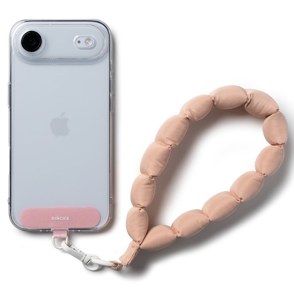 RINGKE HOLDER & PUFFER HAND STRAP gėlinė rožinė
