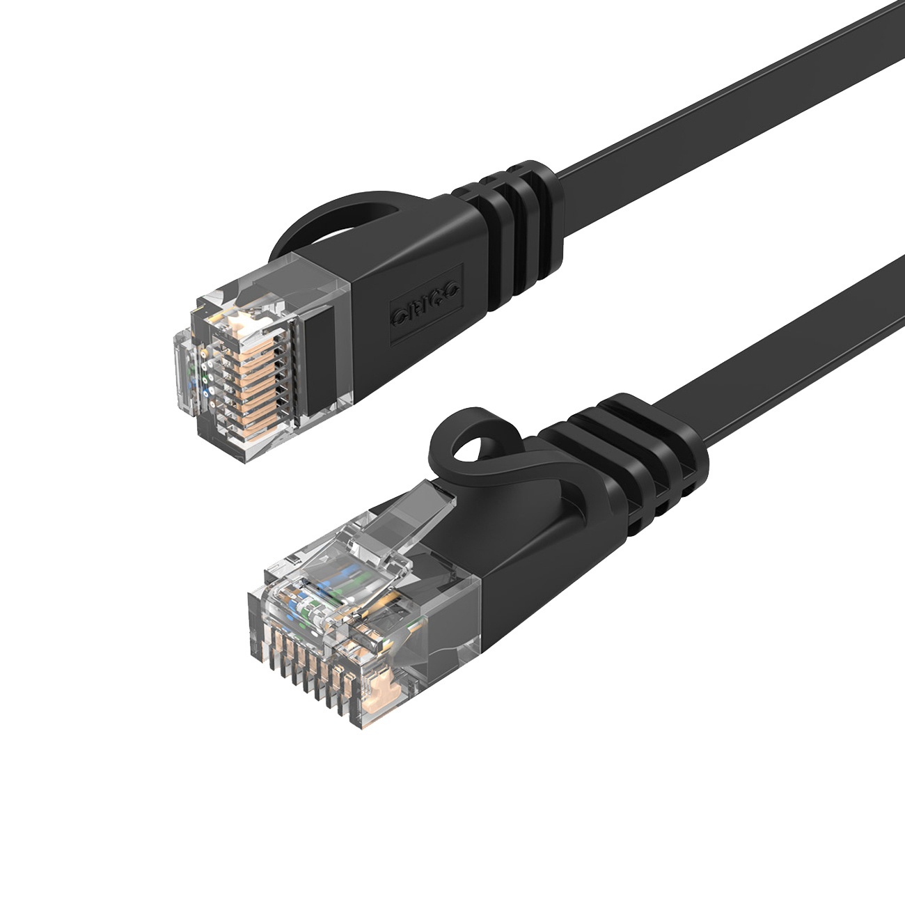 Orico PUG-C6B CAT6 1000Mbps RJ45 Ethernet Network Cable, Flat LAN, 3m, Black