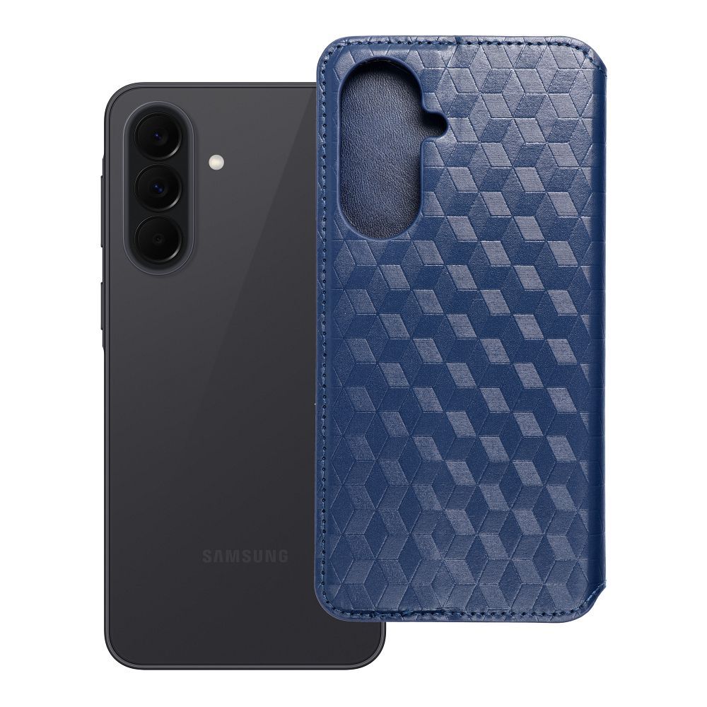 Atverčiamas dėklas Samsung A37 Cubic Book mėlynas