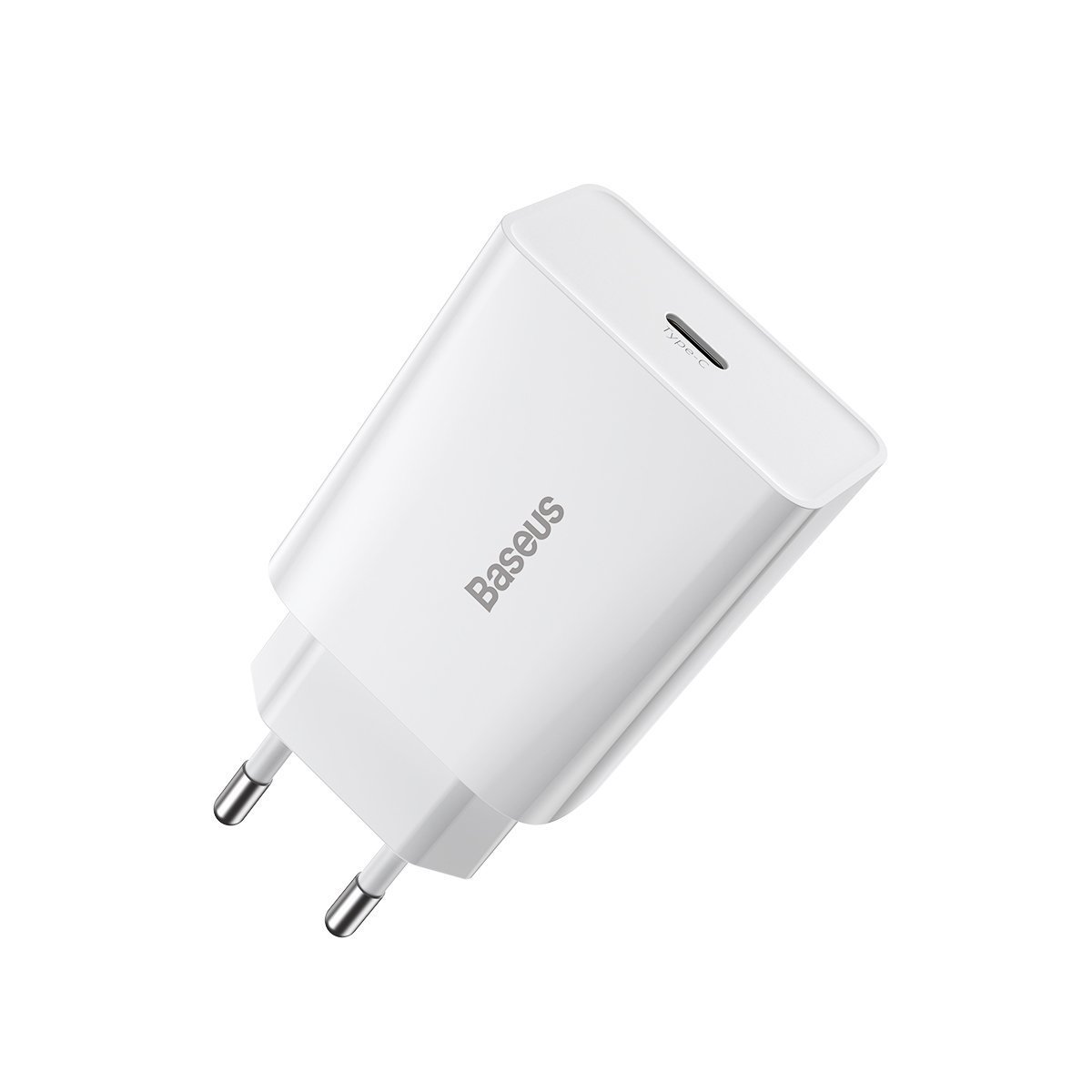 Baseus Speed Mini greitas įkroviklis, USB-C, PD, 3A, 20W (baltas)