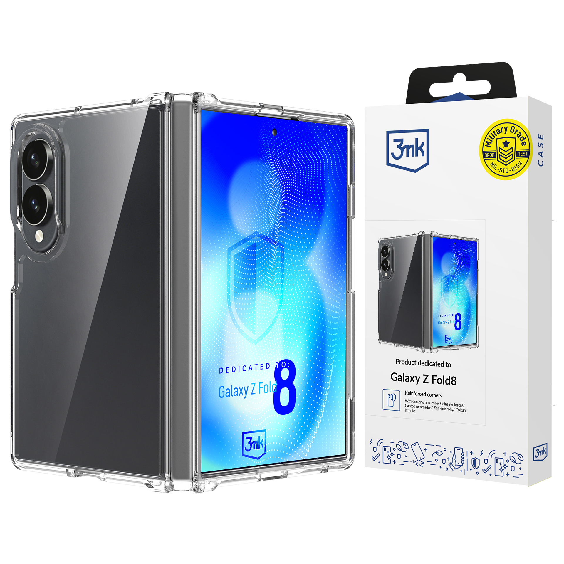 Чехол 3mk Armor Case для Samsung Galaxy Z Fold 8 Wide, прозрачный