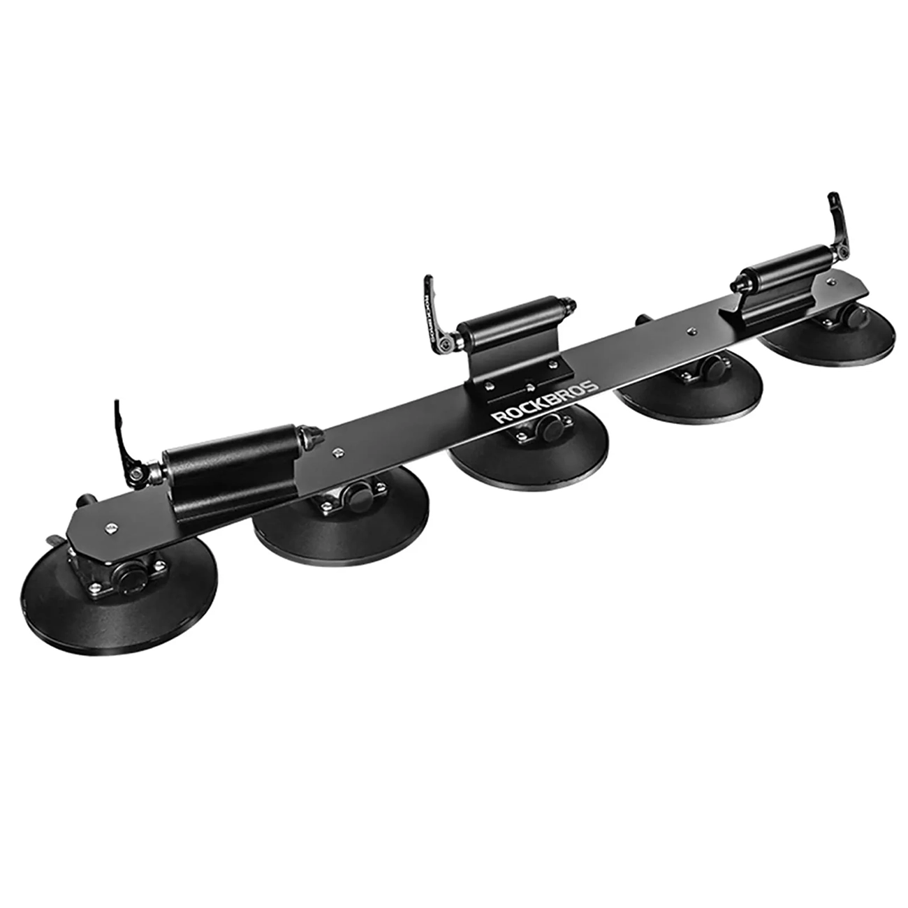 Rockbros XP1003 siurbtukinis automobilio stogo laikiklis 3 dviračiams – juodas