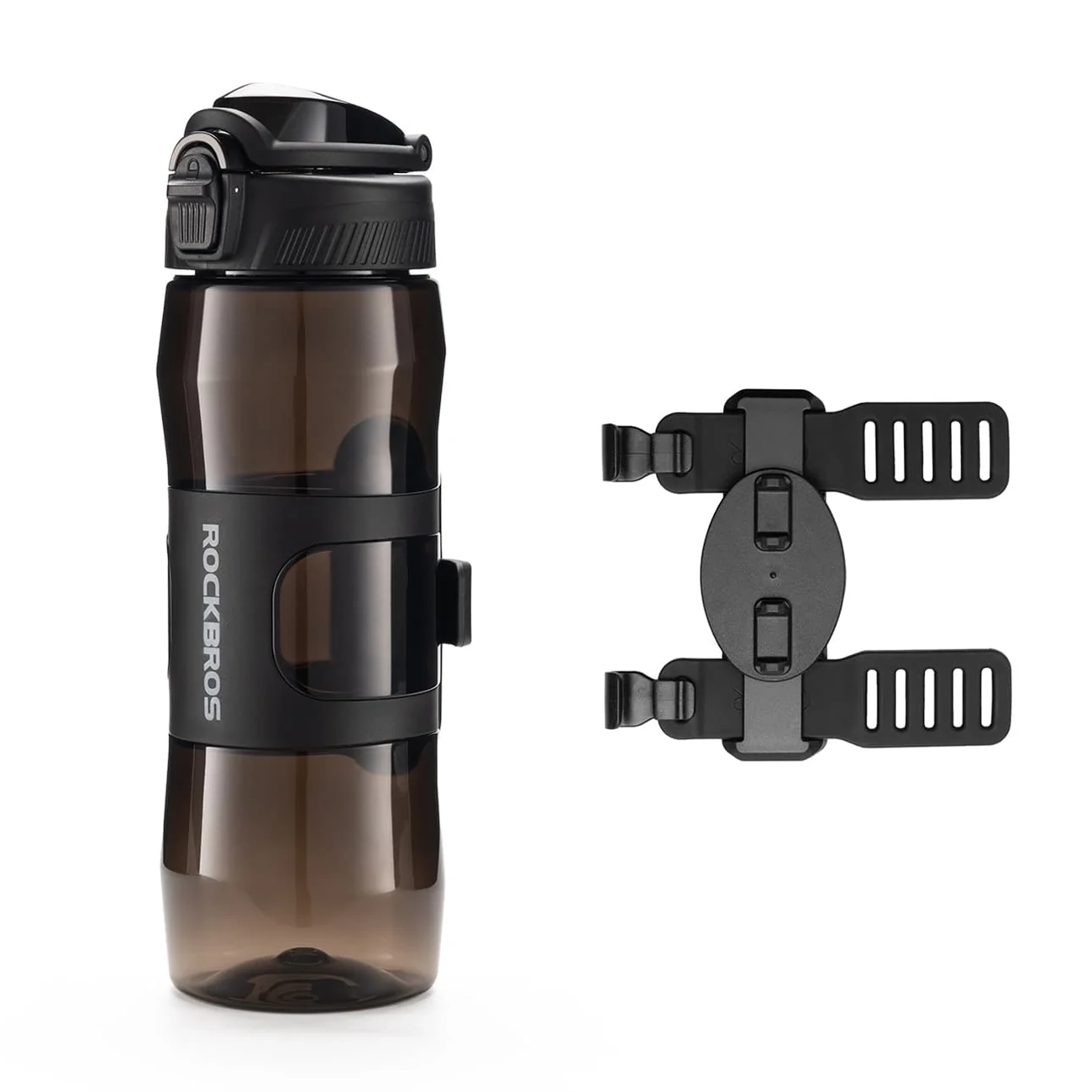 Rockbros S550H-1 700 ml termosinė gertuvė su magnetiniu laikikliu ir tvirtinimo dirželiu - juoda