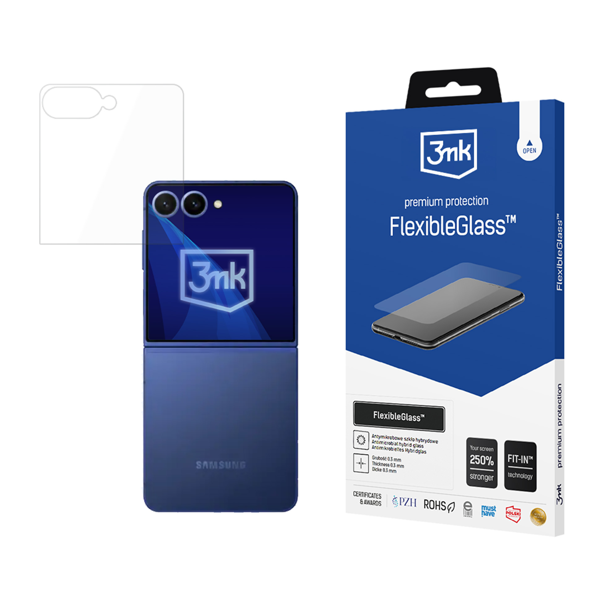 3mk FlexibleGlass™ hibridinis stiklas Samsung Galaxy Z Flip 8