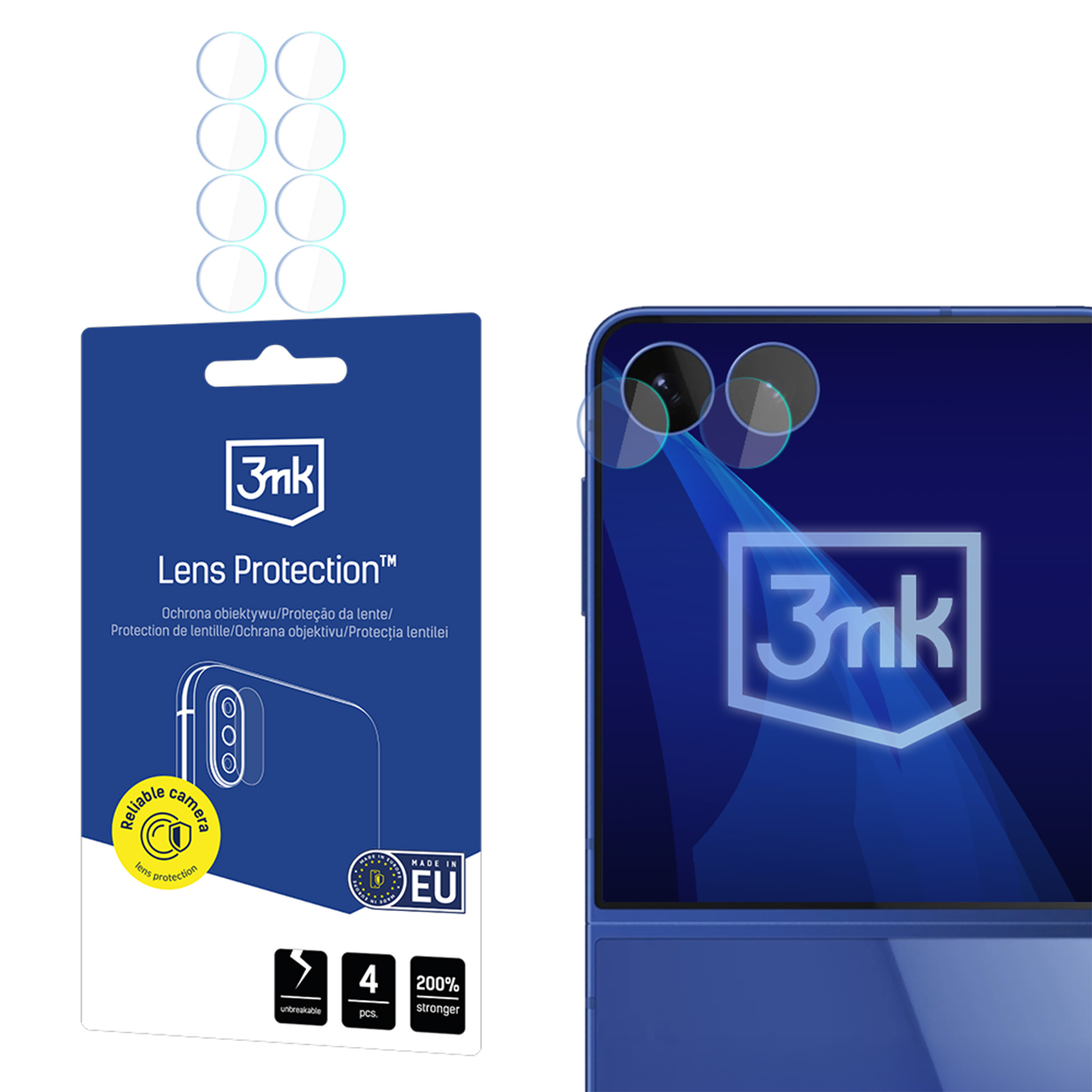 3mk Lens Protection™ hibridinis kameros objektyvo stikliukas Samsung Galaxy Z Flip 8