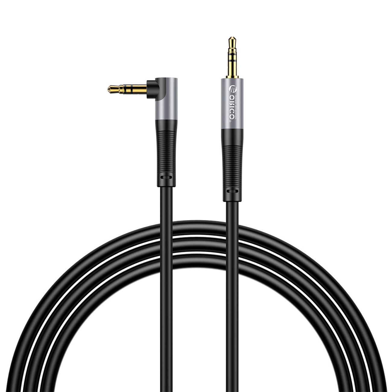 Orico AXW Mini Jack 3.5mm Male to Male Angled Audio Cable 1m - Black