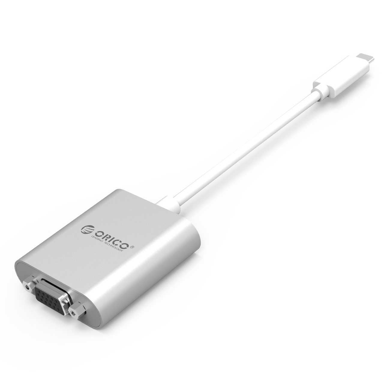 Orico PTAV adapteris USB-C–VGA ir 3,5 mm, „Full HD“, 0,15 m – sidabro spalvos