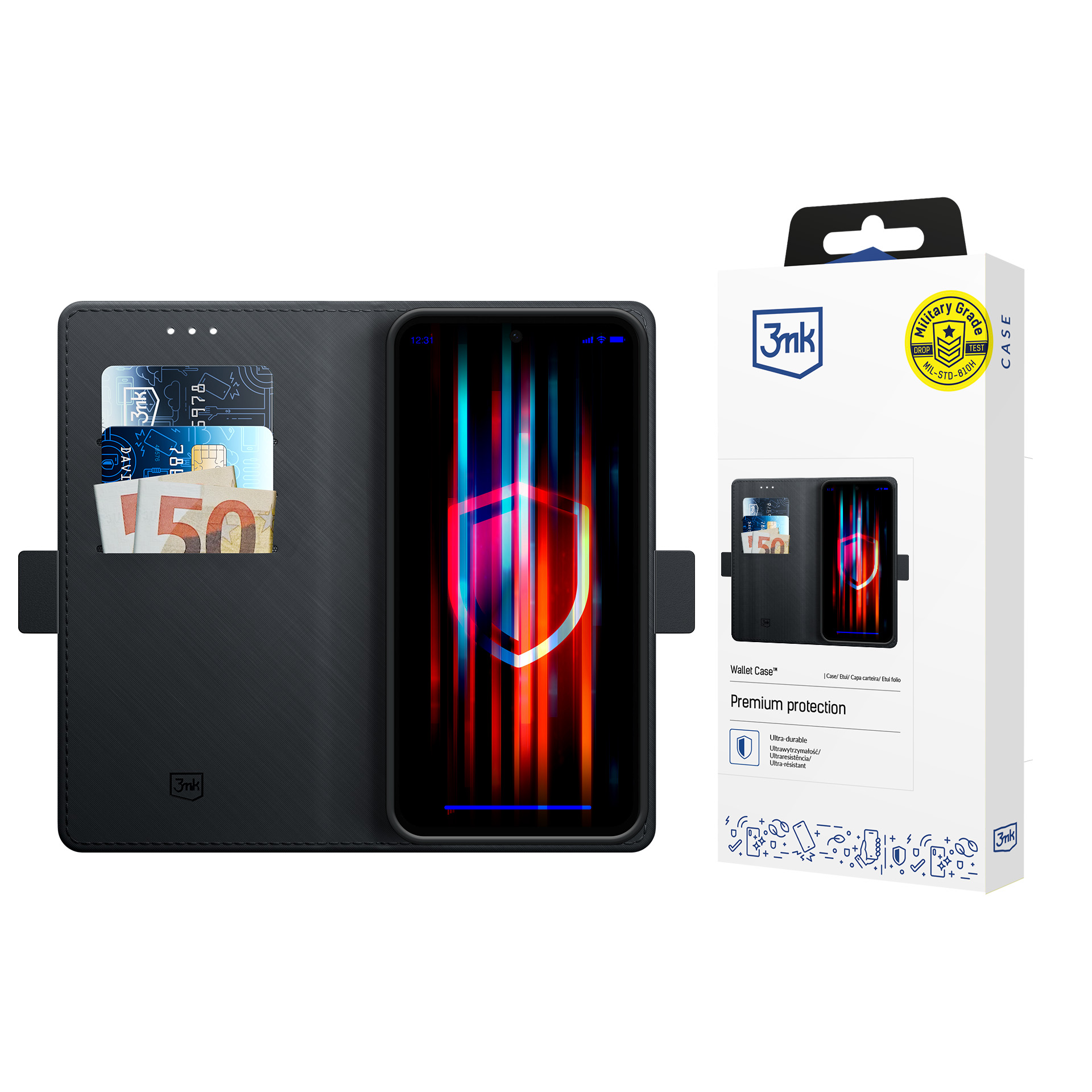 3mk Wallet Case for Samsung Galaxy S26 FE - Black