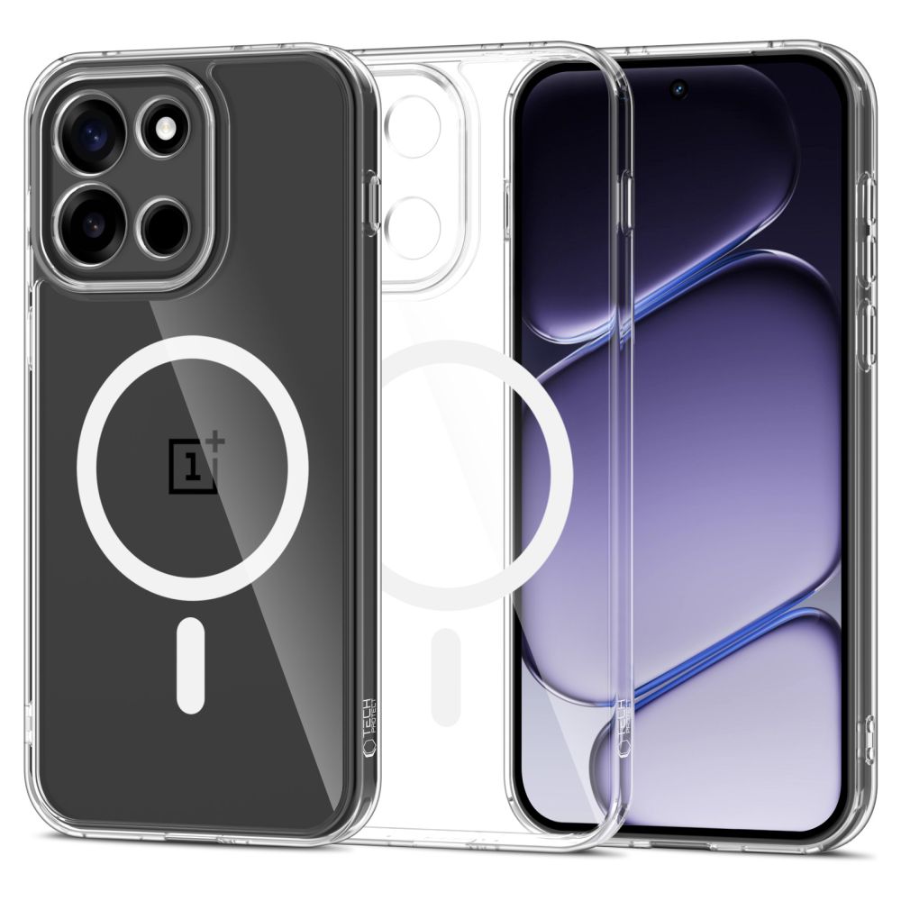Tech-Protect FlexAir Hybrid MagSafe dėklas, skirtas OnePlus Nord 6 – skaidrus