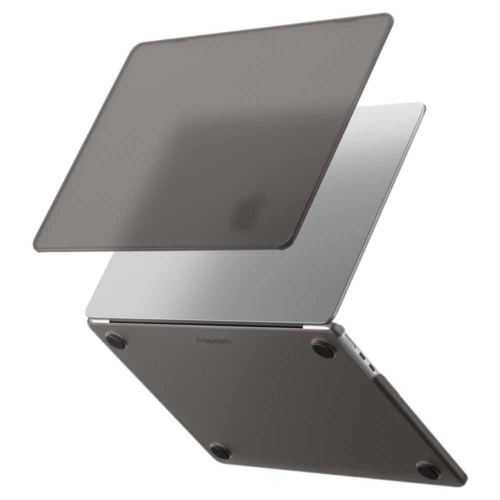 Spigen AirSkin dėklas, skirtas MacBook Air 13" 2023 / 2024 / 2025 / 2026 – pusiau skaidrus