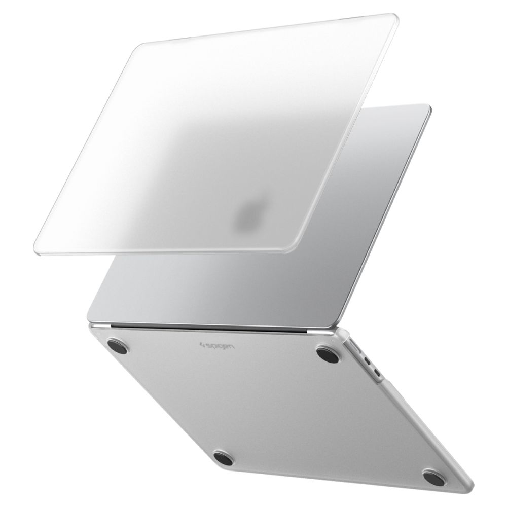 Spigen AirSkin dėklas, skirtas MacBook Air 13" 2023 / 2024 / 2025 / 2026 – skaidrus