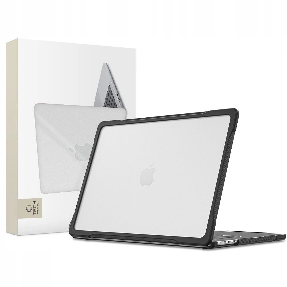 Tech-Protect Velar Case for MacBook Air 13" 2023 / 2024 / 2025 / 2026 - Transparent Black