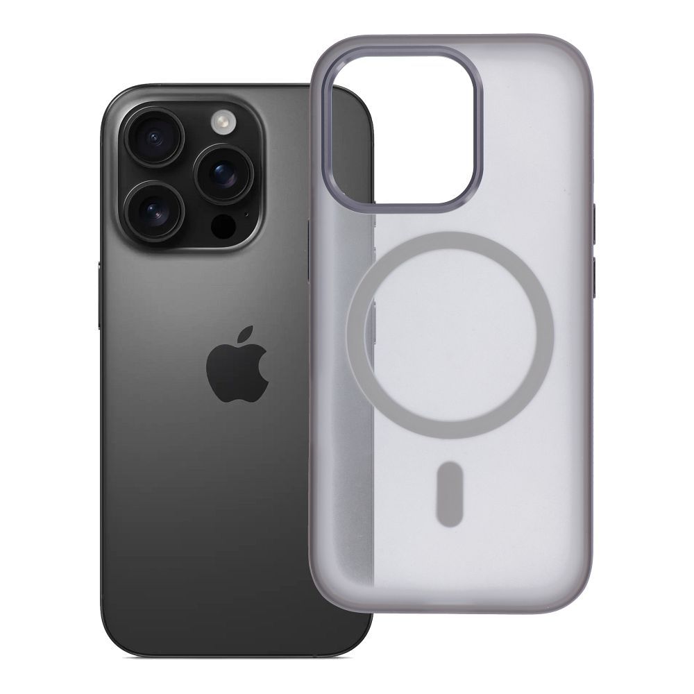 Case for iPhone 16 PRO Flexline Mag Cover compatible with MagSafe gray