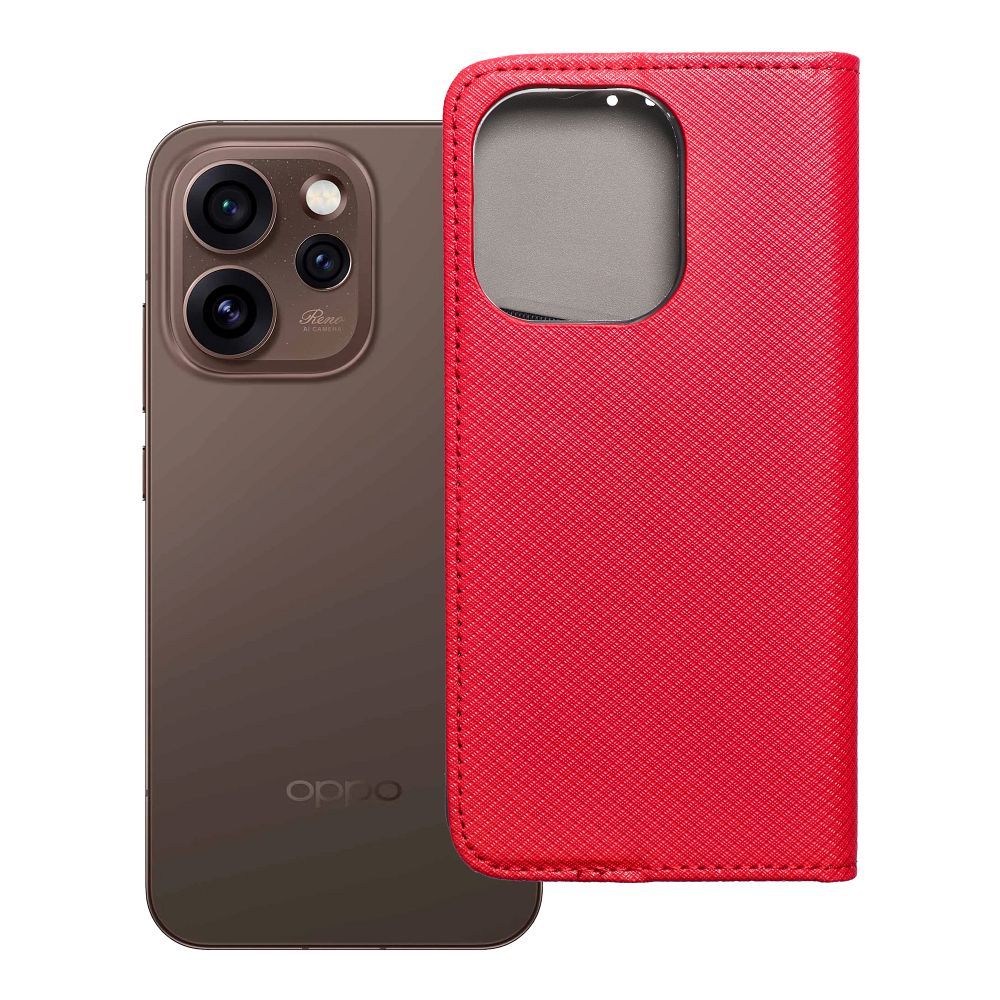 Atverčiamas dėklas Oppo Reno 15 PRO 5G Smart Case Book raudonas