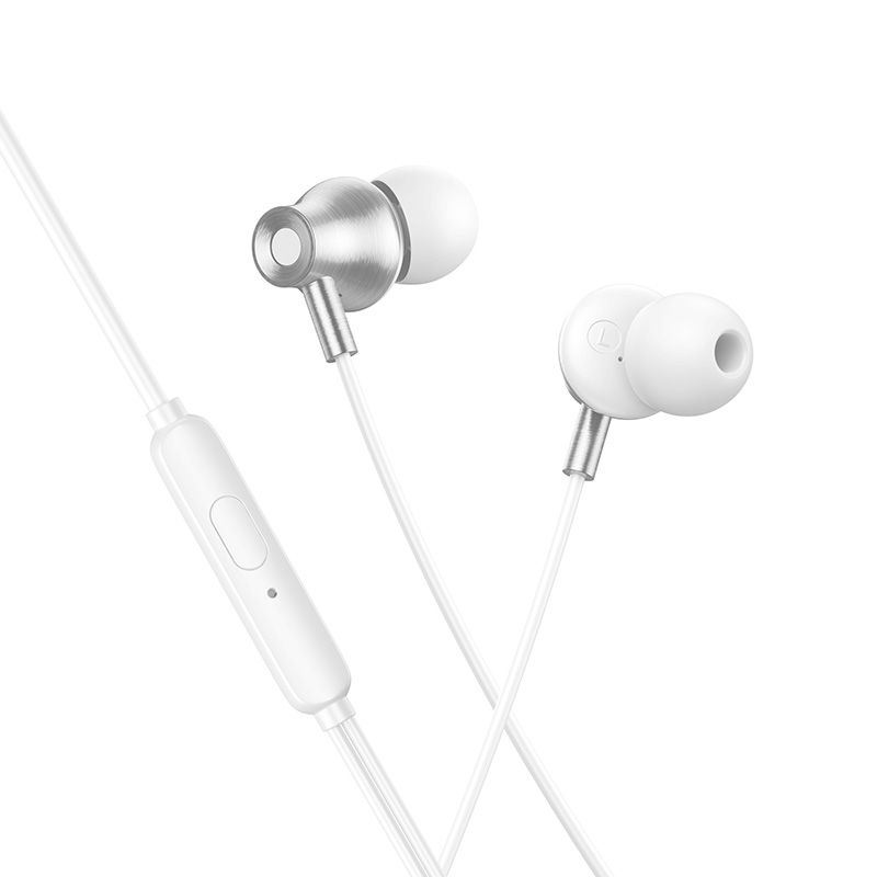 Laidinės ausinės su mikrofonu, Jack 3,5 mm, Hoco M119, sidabrinės
