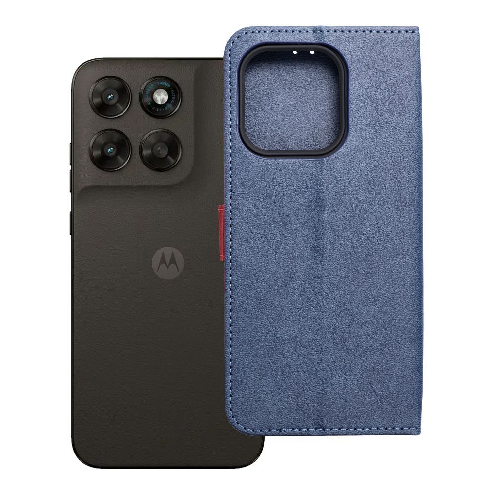 Flip case for Motorola G67 / G77 Split Book navy and red