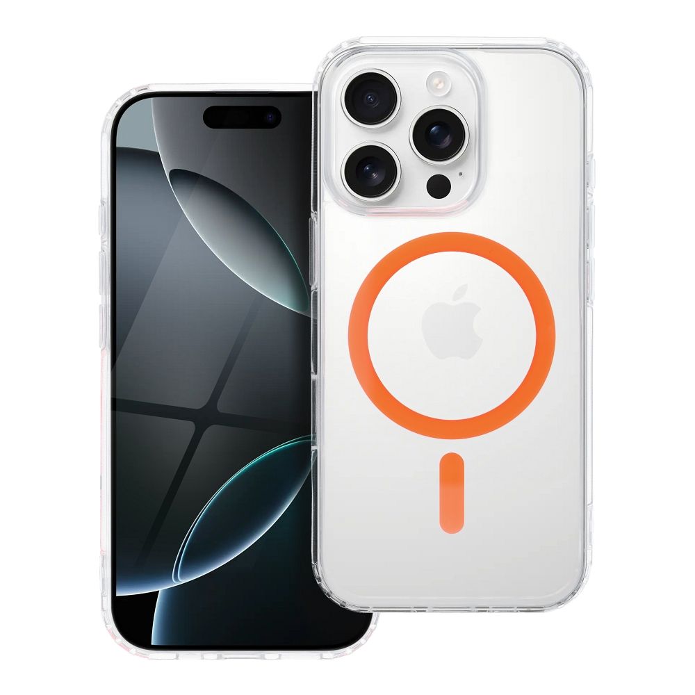 Dėklas Samsung A27 Drop Glue Colorful Ring Mag Cover suderinamas su MagSafe oranžinis
