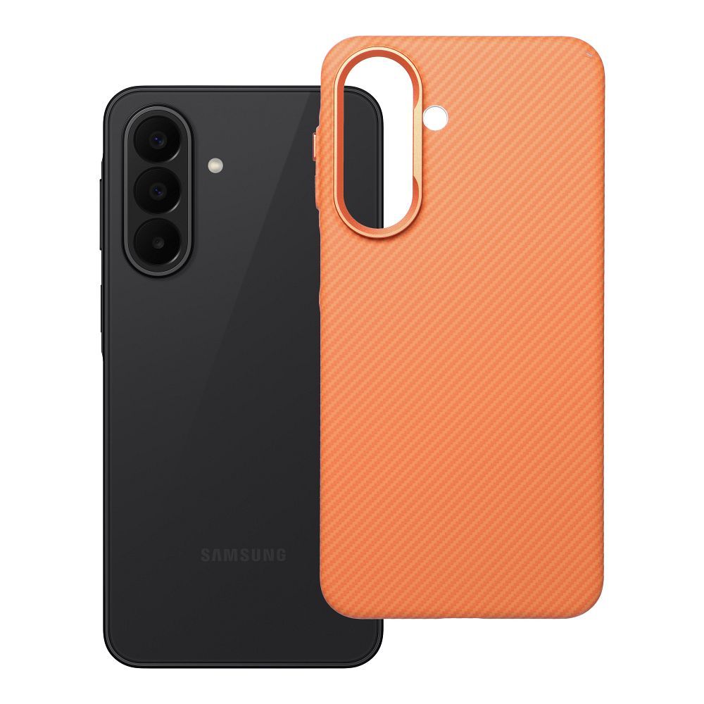 Su MagSafe suderinamas KEVLAR dėklas Samsung A27, kosminės oranžinės spalvos