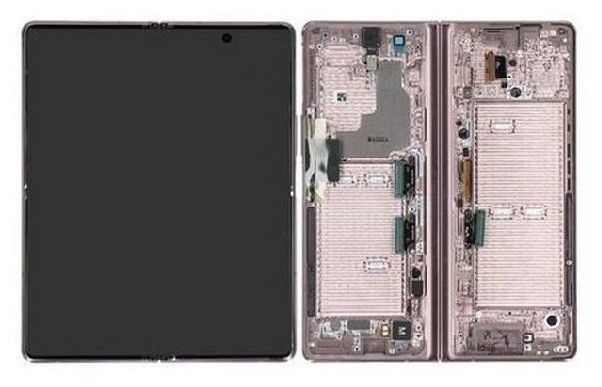 LCD screen Samsung F916 Z Fold2 5G with touch screen and frame Mystic Bronze (Inner) original (used Grade B)