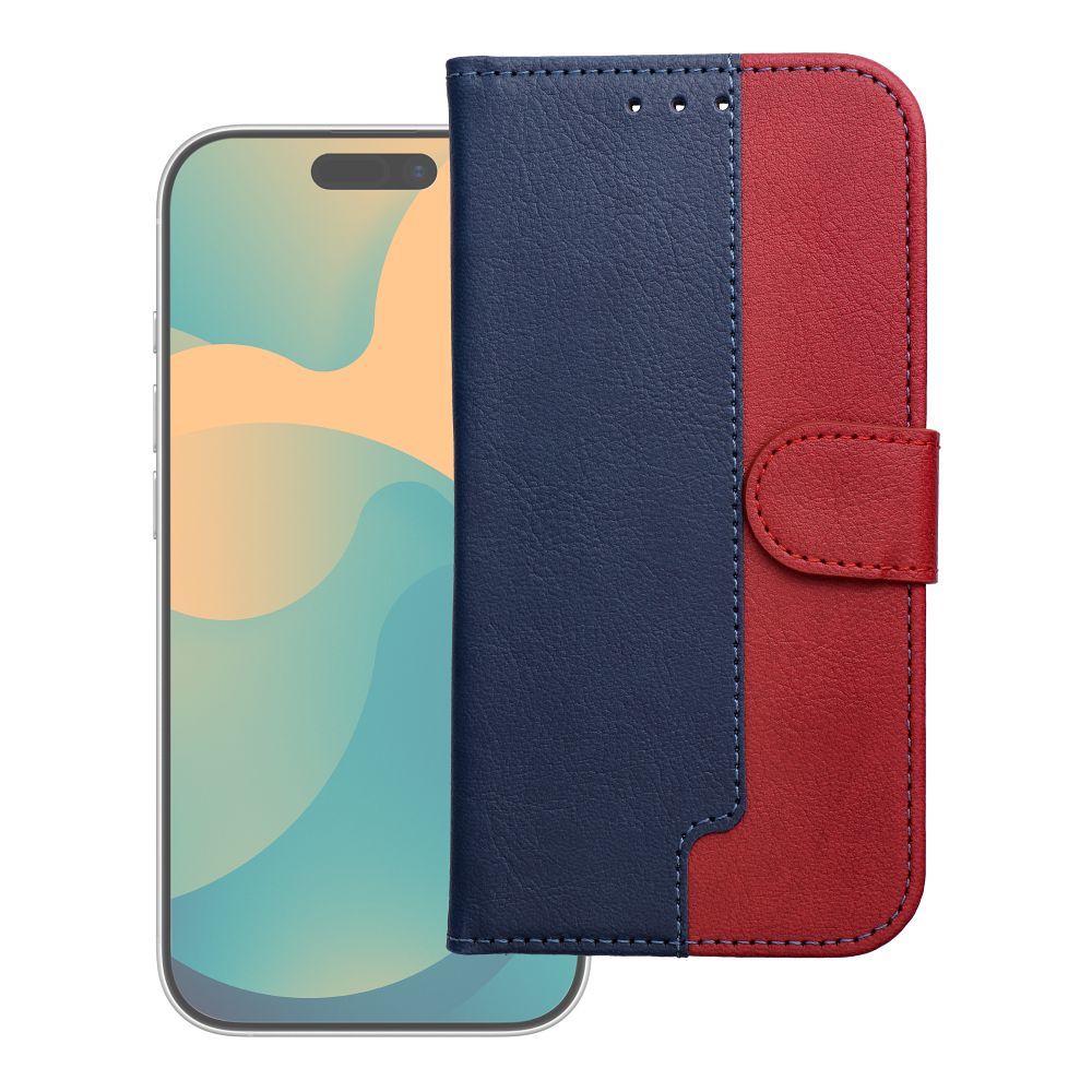 Flip case for iPhone 17 / 18 Split Book navy and red