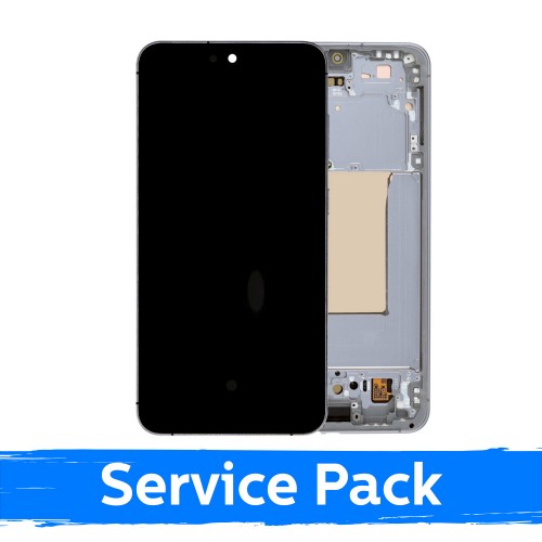 LCD дисплей совместимый Samsung S731 S25 FE с рамкой / Белый / (Service Pack)