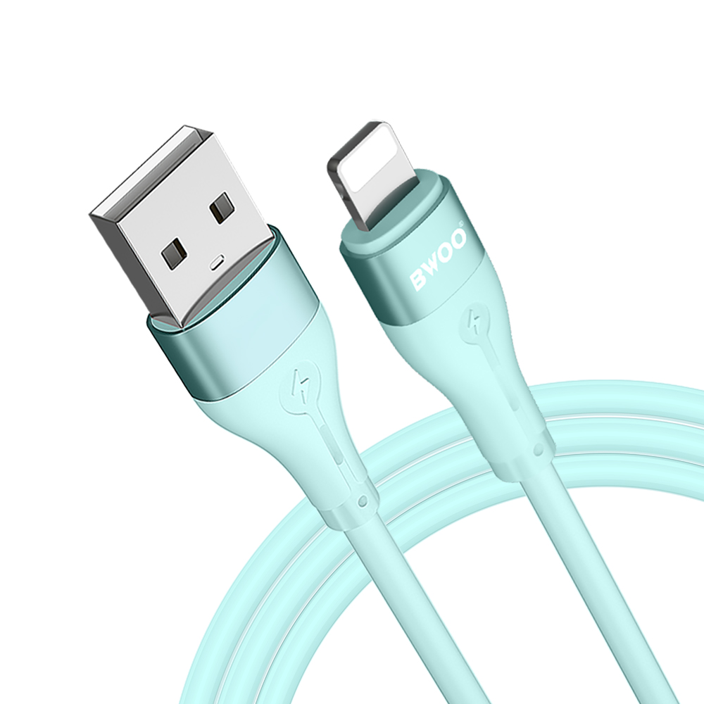 BWOO кабель USB - Lightning 1м 3A Minimalist Silicone белый X280L