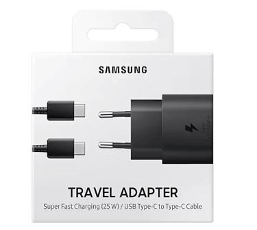 Charger original Samsung Super Fast Charging (Type-C) EP-TA800XBEGWW (25W) black + type-C cable in box