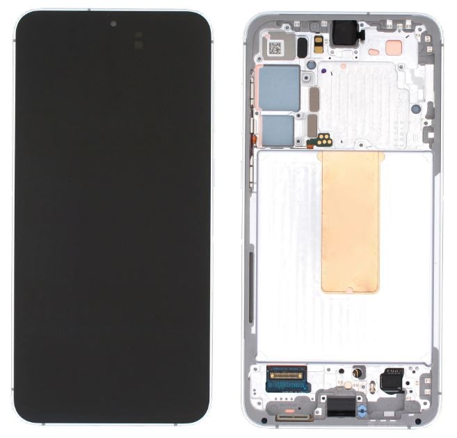 LCD экран Samsung S916 S23+ 5G с сенсорным экраном и рамкой Lime оригинал (service pack)