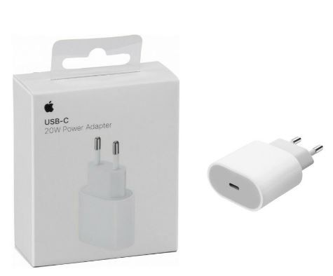 Įkroviklis originalus Apple (USB-C) MHJE3ZM/A MD3J4ZM/A MUVV3ZM/A A2347 (20W) baltas su įpakavimu