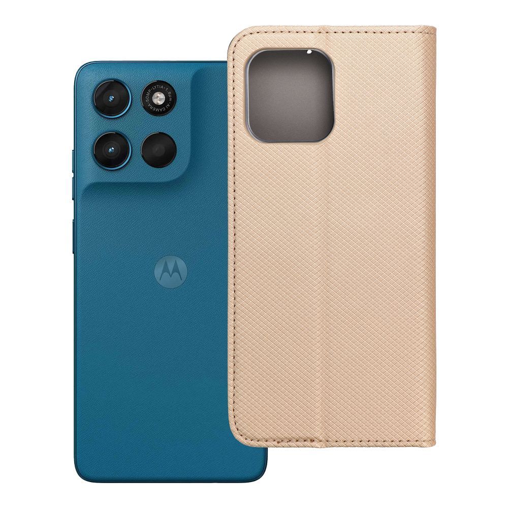 Флип-чехол для Motorola G57 Power Smart Case Book золотой