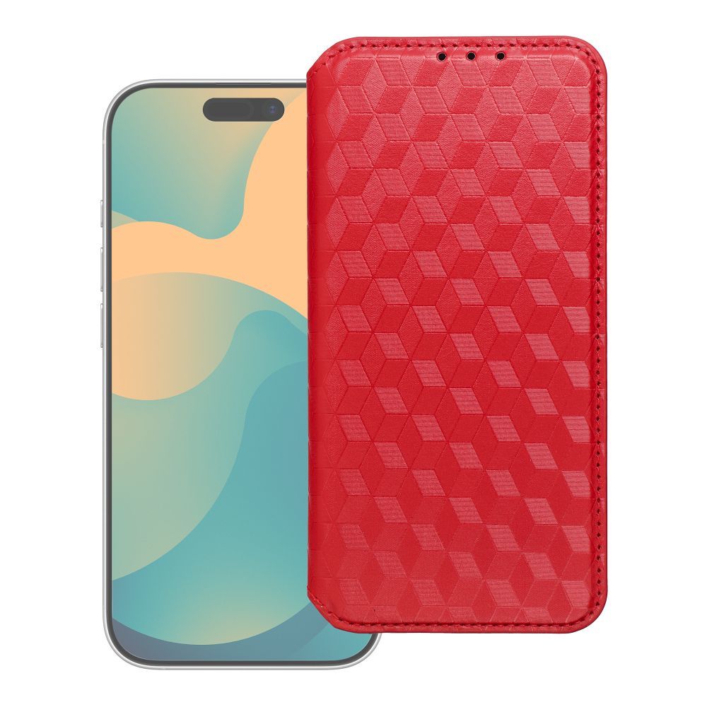 Flip case for iPhone 17 PRO MAX / 18 PRO MAX Cubic Book red