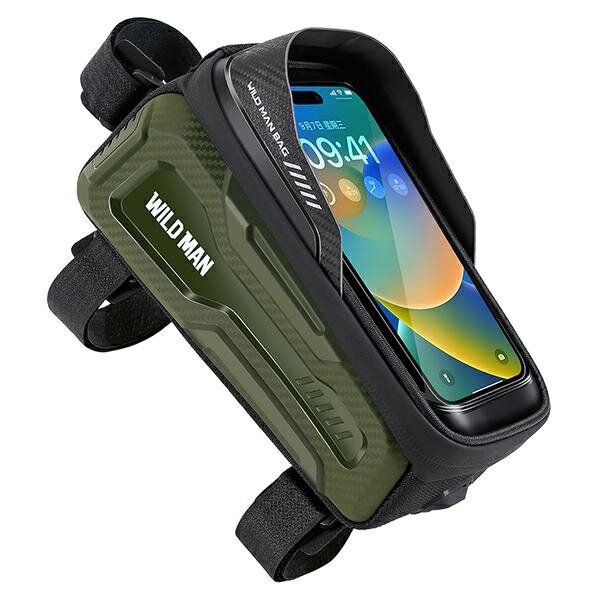 WILDMAN дорожная сумка для рамы велосипеда на молнии, 1L (4 "- 7"), M20, зеленая