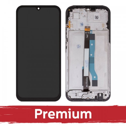 Ekranas skirtas Xiaomi Redmi 15 5G (EU version) juodas su rėmeliu OEM