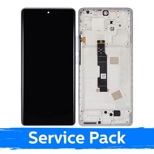 LCD Display Compatible With Xiaomi Redmi Note 14 Pro 4G with Frame / Aurora Purple / (Service Pack)