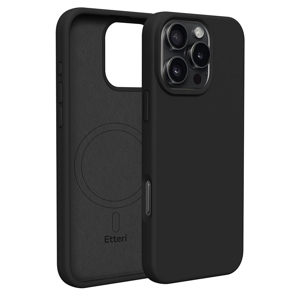 Etteri Silicone Mag dėklas iPhone 16 Pro Max 6,9" juodas
