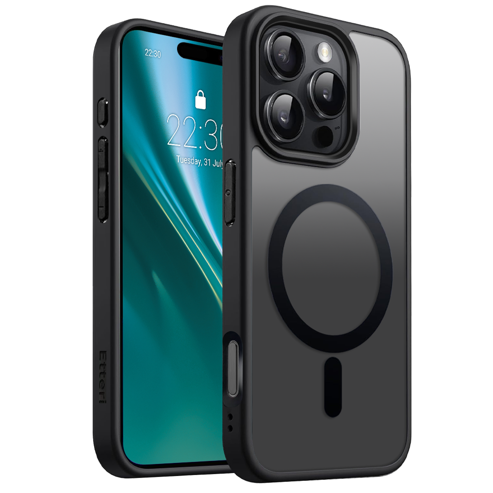 Etteri Matt Mag dėklas iPhone 16 Pro Max 6,9" juodas