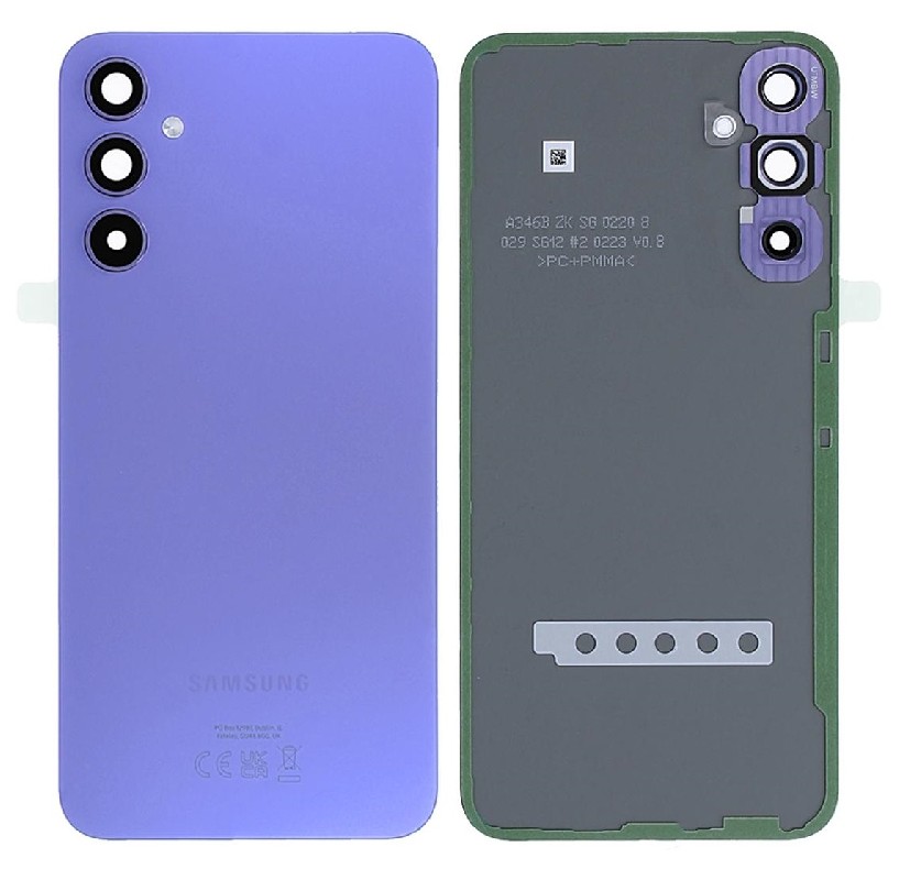 Задняя крышка для Samsung A346 A34 5G 2023, фиолетовая, оригинал (б/у, класс C)