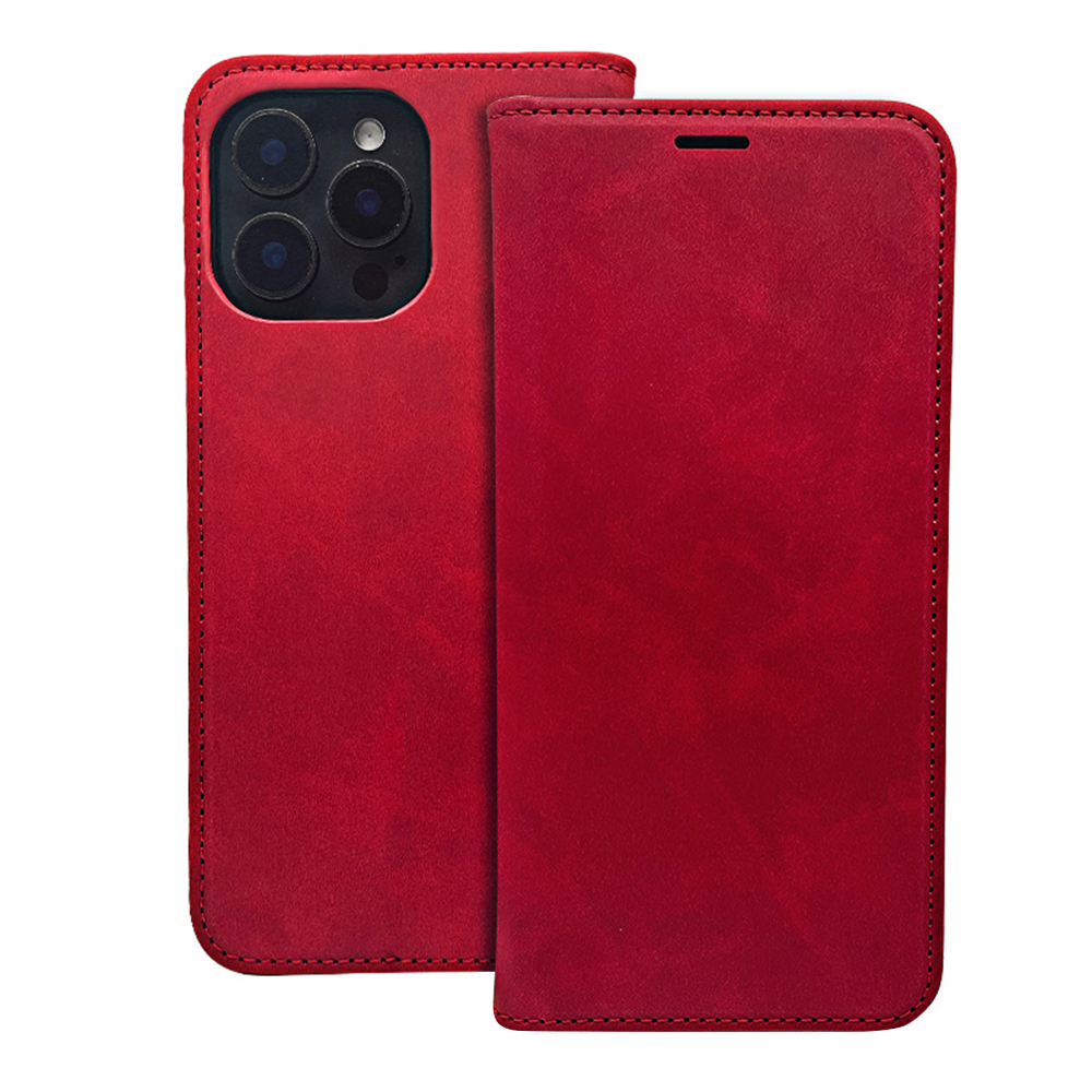 Smart Suede dėklas Honor 600 / Honor 600 Pro, raudonas