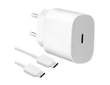 Charger original Samsung Fast Charging (EP-TA800W) (25W) white + USB-C cable