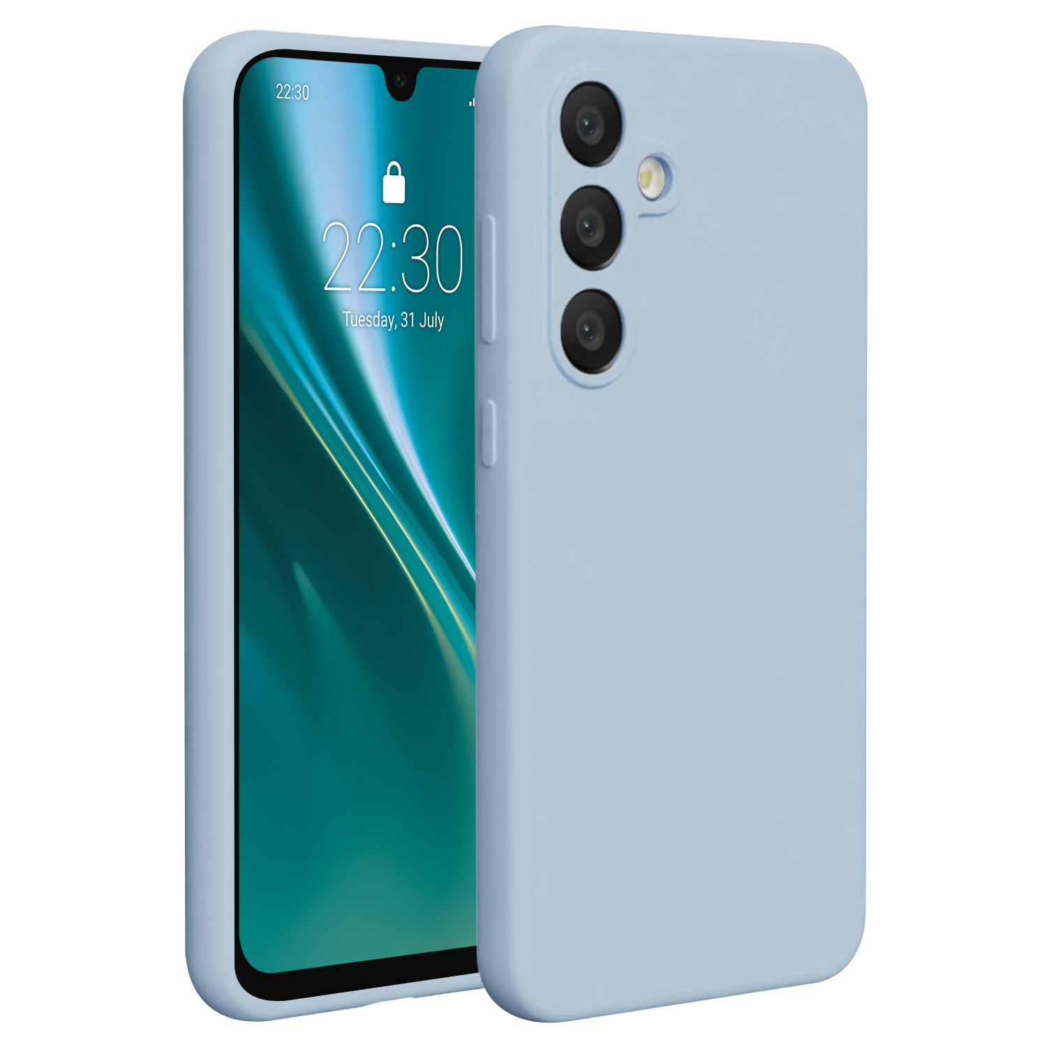 Etteri silikoninis dėklas Samsung Galaxy A36 5G, šviesiai mėlynas