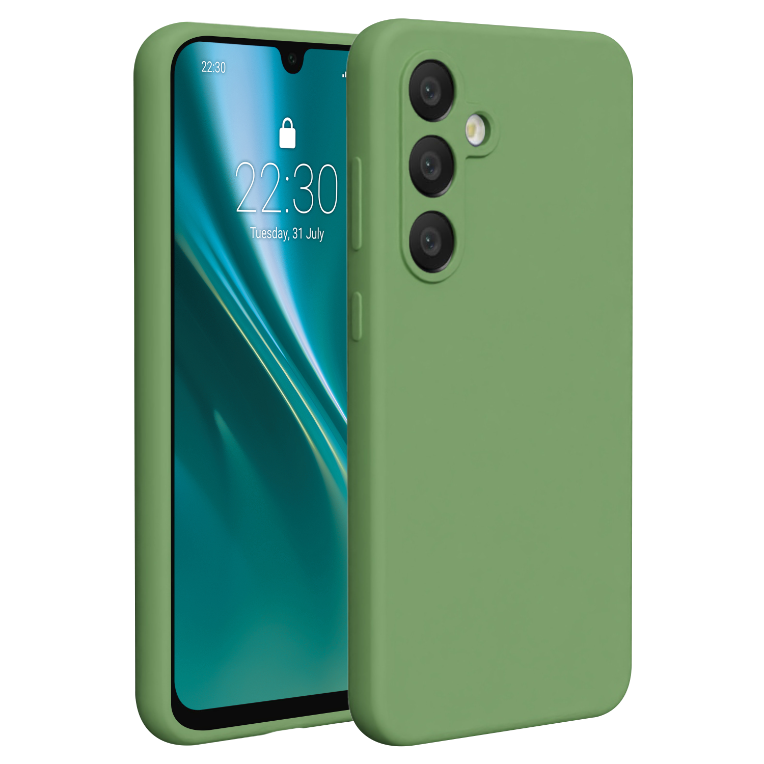 Etteri silikoninis dėklas Samsung Galaxy A36 5G, šviesiai žalias