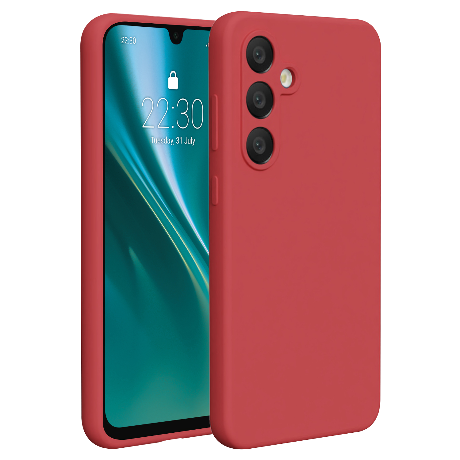 Etteri silikoninis dėklas Samsung Galaxy A36 5G, avietinis
