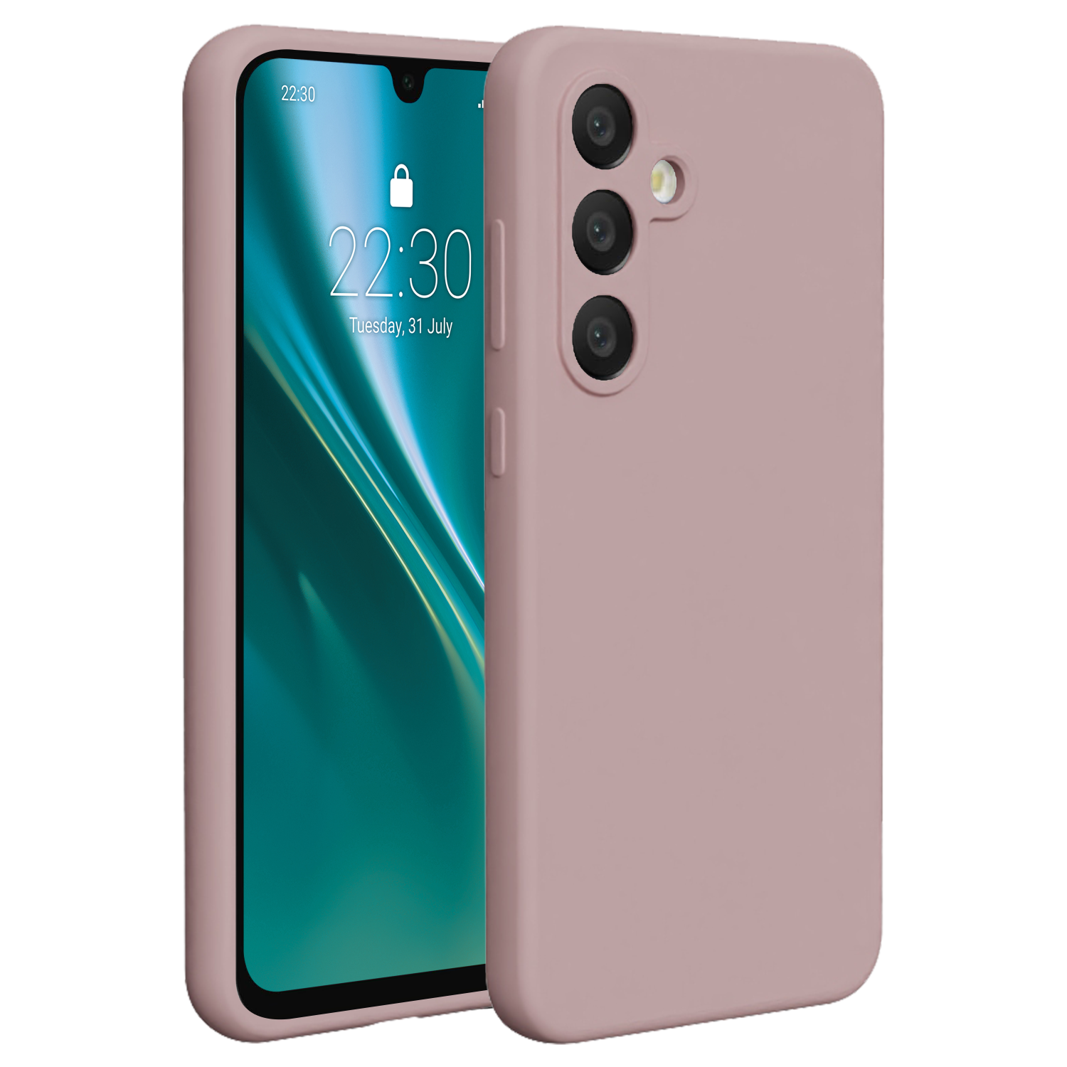Etteri silikoninis dėklas Samsung Galaxy A36 5G, šviesiai rožinis
