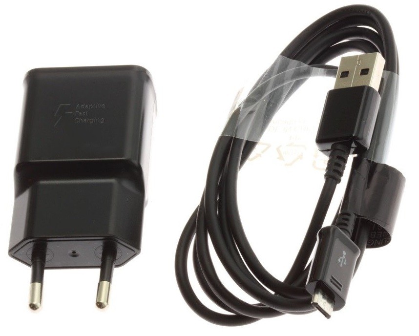 Charger original Samsung Fast Charging (EP-TA200W) (15W) black + microUSB cable