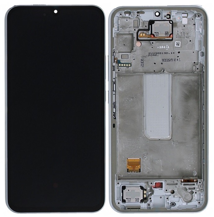 LCD экран Samsung A346 A34 5G 2023 с сенсорным экраном и рамкой серебряный оригинал (used Grade A)